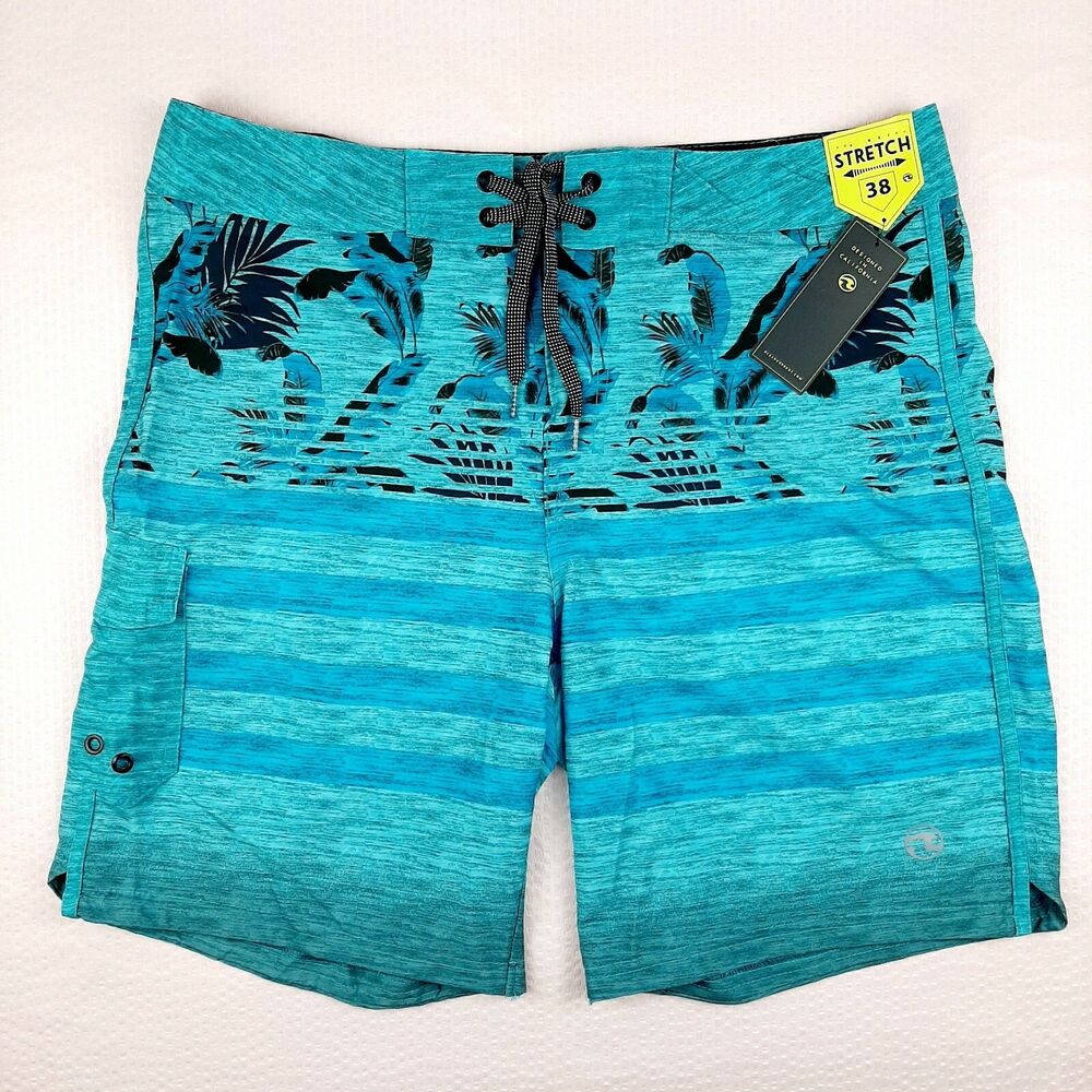 NEW Ocean Current Swim Shorts Mens Stretch Board 38 Size California Design